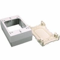 Wiremold 1.6 in. Rectangle Plastic 1 gang Outlet Box Ivory - Total Qty: 1; Each Pack Qty: 1