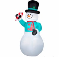 Holiday Inflatable Giant Snowman with Candy Cane Yard Decoration