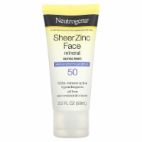 Neutrogena Sheer Zinc Dry-Touch Face SPF 50 Sunscreen Lotion Perspective: Main