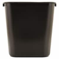 Rubbermaid® Commercial WASTEBASKET,PLAS,15H,BK FG295600BLA