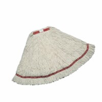 Rubbermaid Commercial Products RCP A112 WHI Medium Web Foot Antimic Cotton/Syn Wet Mop with 1