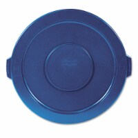Rubbermaid Trash Can Top,Flat,Snap-On Closure,Blue  FG263100BLUE