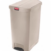 Rubbermaid Commercial Trash Can,Rectangular,24 gal.,Beige 1883553