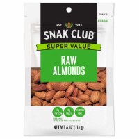Century Snacks Snak Club Super Value Raw Almonds, 4 Ounce -- 6 per case.