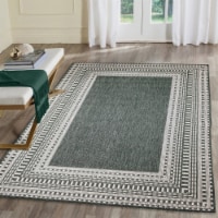 Liora Manne Malibu Etched Border Indoor Outdoor Area Rug Green 2'7 x 3'11