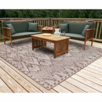 Liora Manne Malibu Ikat Indoor Outdoor Area Rug Neutral 1'11 x 7'6