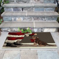 Liora Manne Frontporch Good Dog Indoor Outdoor Area Rug Grey 2' x 3'