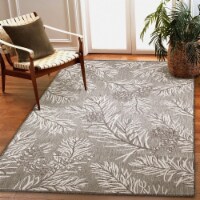 Liora Manne Malibu Pine Indoor Outdoor Area Rug Charcoal 1'11  x 7'6