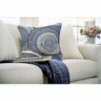 Liora Manne Marina Circles Indoor Outdoor Decorative Pillow Delft 18 x 18