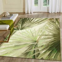 Liora Manne Marina Palm Fan Indoor Outdoor Area Rug Green 3'3  x 4'11
