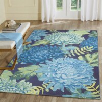 Liora Manne Marina Mum Indoor Outdoor Area Rug Blue 1'11 x 7'6