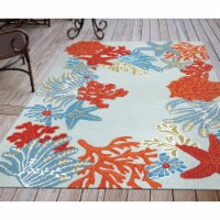 Liora Manne Ravella Ocean Scene Indoor Outdoor Area Rug Aqua 8'3  x 11'6