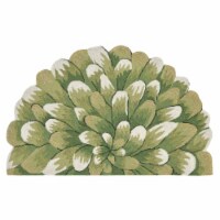 Liora Manne Frontporch Mum Indoor Outdoor Rug Green 3' Round