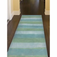 Liora Manne Piazza Stripes Indoor Area Rug Sea Breeze 2'3 x 8'