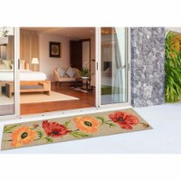 Liora Manne Ravella Icelandic Poppies Indoor Outdoor Area Rug Neutral 2' x 8'