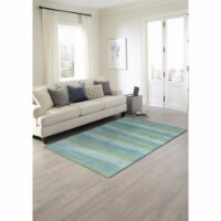 Liora Manne Piazza Stripes Indoor Area Rug Sea Breeze 8'3 x 11'6