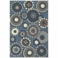 Liora Manne Ravella Florentine Indoor Outdoor Area Rug Denim 3'6  x 5'6