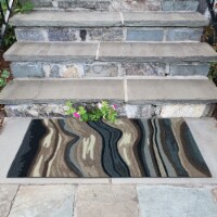Liora Manne Ravella Ipanema Indoor Outdoor Area Rug Blue/grey 2' x 3'