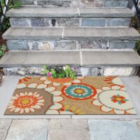 Liora Manne Ravella Florentine Indoor Outdoor Area Rug Sand 2' x 3'