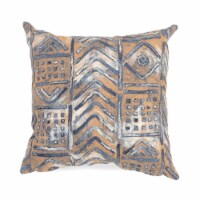 Liora Manne Visions IV Bambara Indoor Outdoor Decorative Pillow Indigo 18  Square