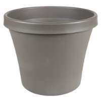 Bloem 7501794 8 in. Dia. Resin Terra Planter, Charcoal