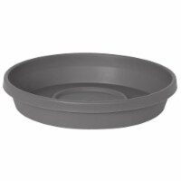 Bloem STT24908 17-24 in. Terra Plant Saucer Tray for Planters, Charcoal