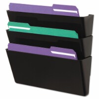 Universal® FILE,WALL,RECYCLE,3/PK,BK UNV08121