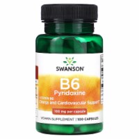 Swanson Vitamin B-6 (Pyridoxine) 100 mg 100 Capsules