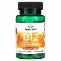Swanson Vitamin B12 500 mcg - 100 Capsules