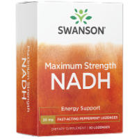 Swanson Dietary Supplement Fast-Acting Maximum Strength Nadh 20 mg Lozenge - Peppermint 30ct