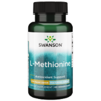 Swanson Ajipure L-Methionine, Pharmaceutical Grade 500 mg 60 Veggie Capsules