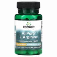 Swanson Ajipure L-arginine - Pharmaceutical Grade 500 mg 60 Veggie Capsules