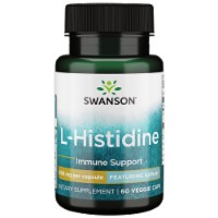 Swanson Ajipure L-Histidine, Pharmaceutical Grade 500 mg 60 Veggie Capsules