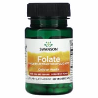 Swanson Folate 5-Methyltetrahydrofolic Acid 400 mcg - 30 Veggie Caps