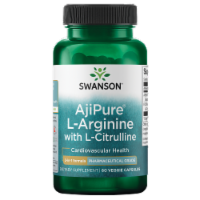 Swanson Ajipure L-arginine with L-citrulline - Pharmaceutical Grade 60 Veggie Capsules