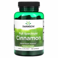 Swanson Full Spectrum Cinnamon Bark Capsules, 375 mg, 180 Count