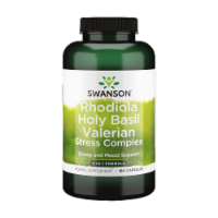 Swanson Rhodiola Holy Basil Valerian Stress Complex 180 Capsules