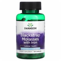 Swanson Blackstrap Molasses with Iron Capsules, 29 mg, 120 Count