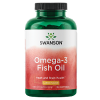 Swanson Omega-3 Fish Oil - Lemon Flavor Softgels, 1 g, 150 Count