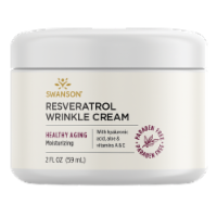 Swanson Resveratrol Wrinkle Cream with Hyaluronic Acid 2 fl oz Cream