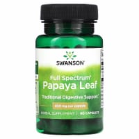 Swanson Full Spectrum Papaya Leaf Capsules, 400 mg, 60 Count