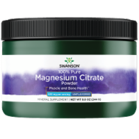 Swanson Magnesium Citrate Powder - 100% Pure 630 mg 8.6 oz Powder