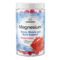 Swanson Magnesium Gummies - Watermelon 84 mg 120 Gummies Perspective: Main