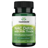Swanson Nac Detox with Milk Thistle - With Broccophane 60 Caps