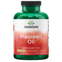 Swanson Flaxseed Oil Made with Organic Flaxseed Oil 1 G 200 Softgels