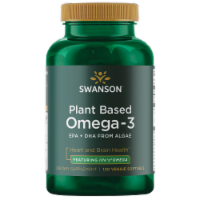 Swanson Plant Based Omega-3 - Featuring life's Omega 300 mg 120 Veggie Softgels