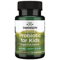 Swanson Probiotic for Kids - Natural Cherry Flavored 3 Billion Cfu 60 Chewable Tablets