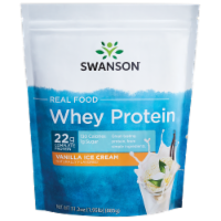 Swanson Real Food Vanilla Ice Cream Flavor Whey Protein Powder, 31.2 oz
