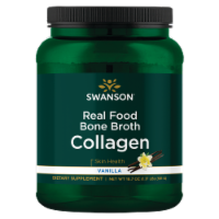 Swanson Real Food Bone Broth Collagen - Vanilla 18.7 oz Powder