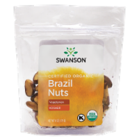 Swanson Certified Organic Brazil Nuts - Unsalted, Raw, Whole 6 oz Package